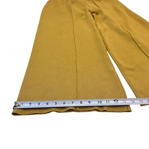 STYLEWE Wide Leg Ankle Pants, Elastic Waist, Mustard Yellow, Women’s, Size 1X - Picture 3 of 12